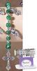 Dark Green Marble Bead Rosary Bracelet