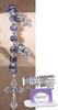 Gray Marble Bead Rosary Bracelet 